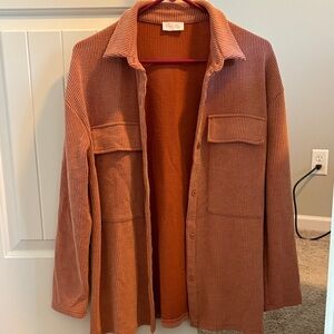 Pink Lily Burnt Orange Shacket